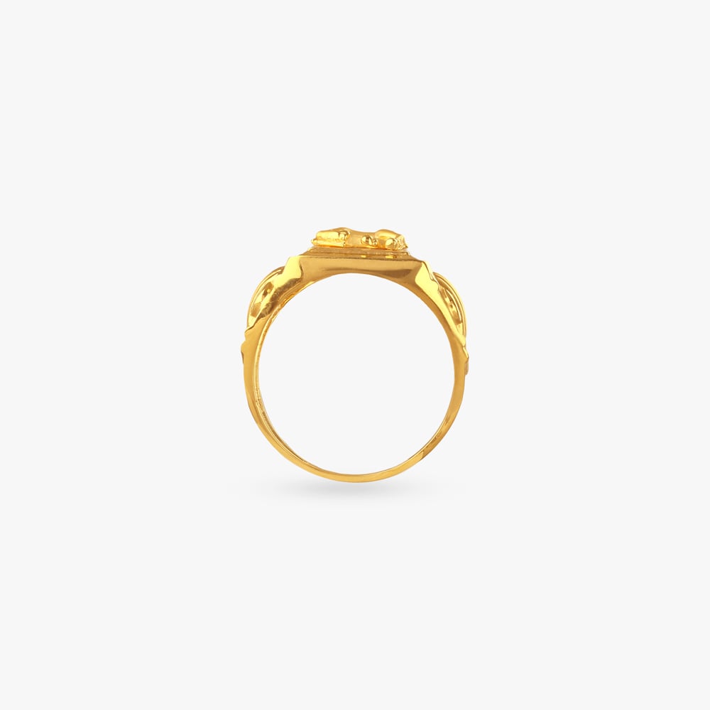 Running Stallion Gold Ring for Men,,hi-res image number null