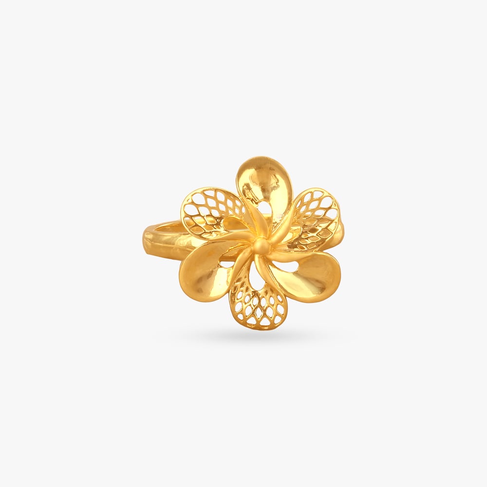 Floral Fantasy Gold Finger Ring,,hi-res image number null