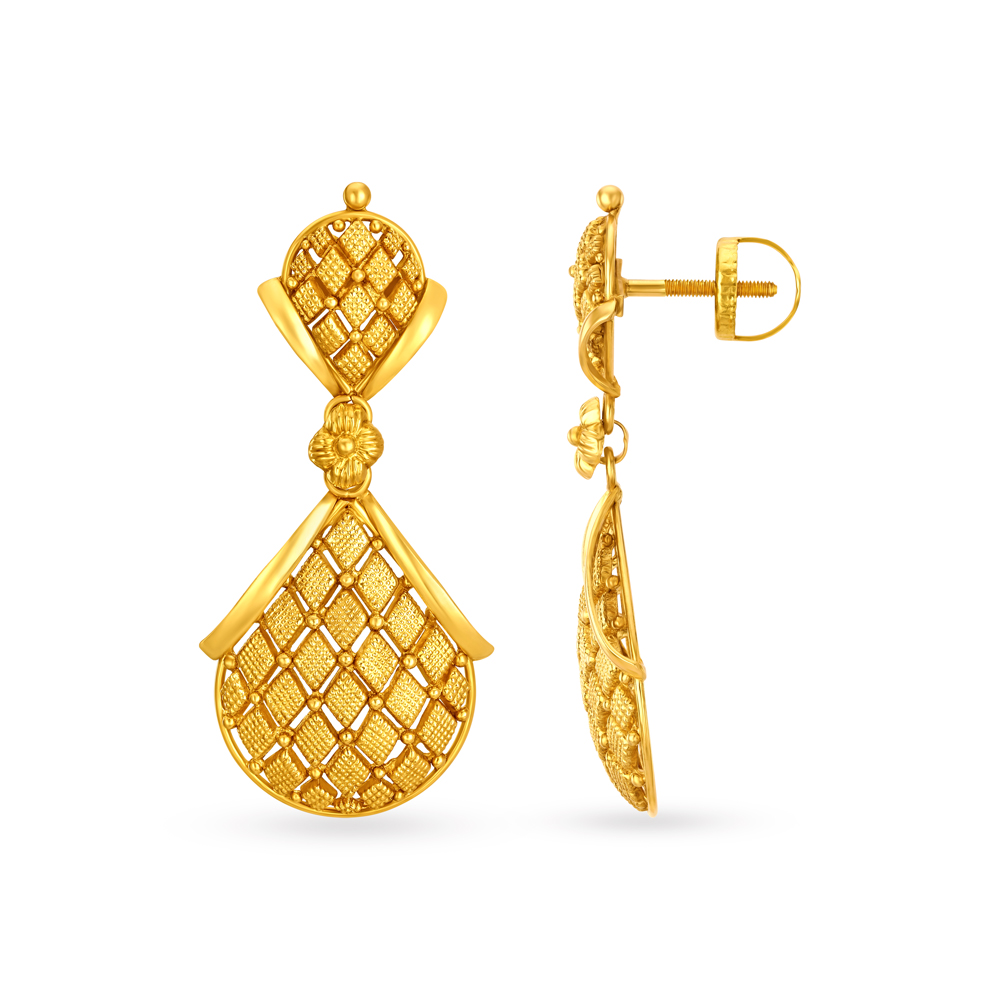 Charming Gold Drop Earrings,,hi-res image number null