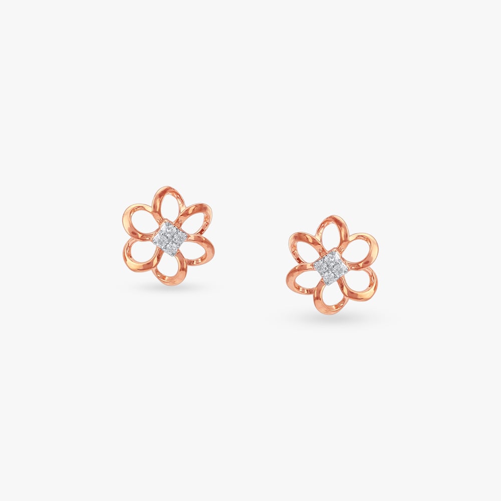 

Whirl Blossom Diamond Stud Earrings