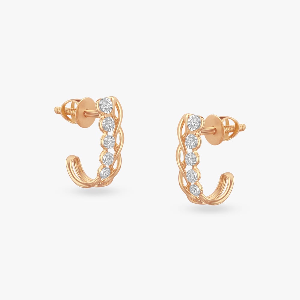 

Twisted Radiance Diamond Hoop Earrings