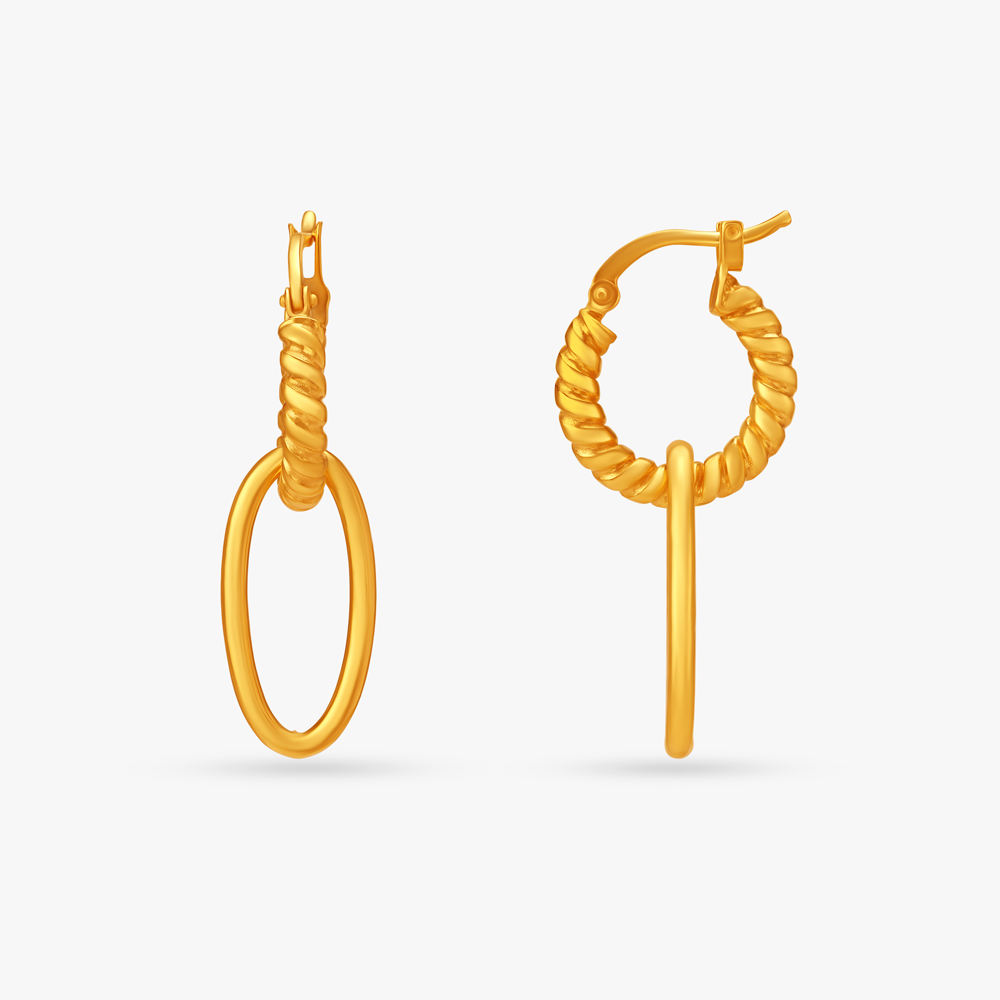 Minimal Twisted Hoop Earrings,,hi-res image number null
