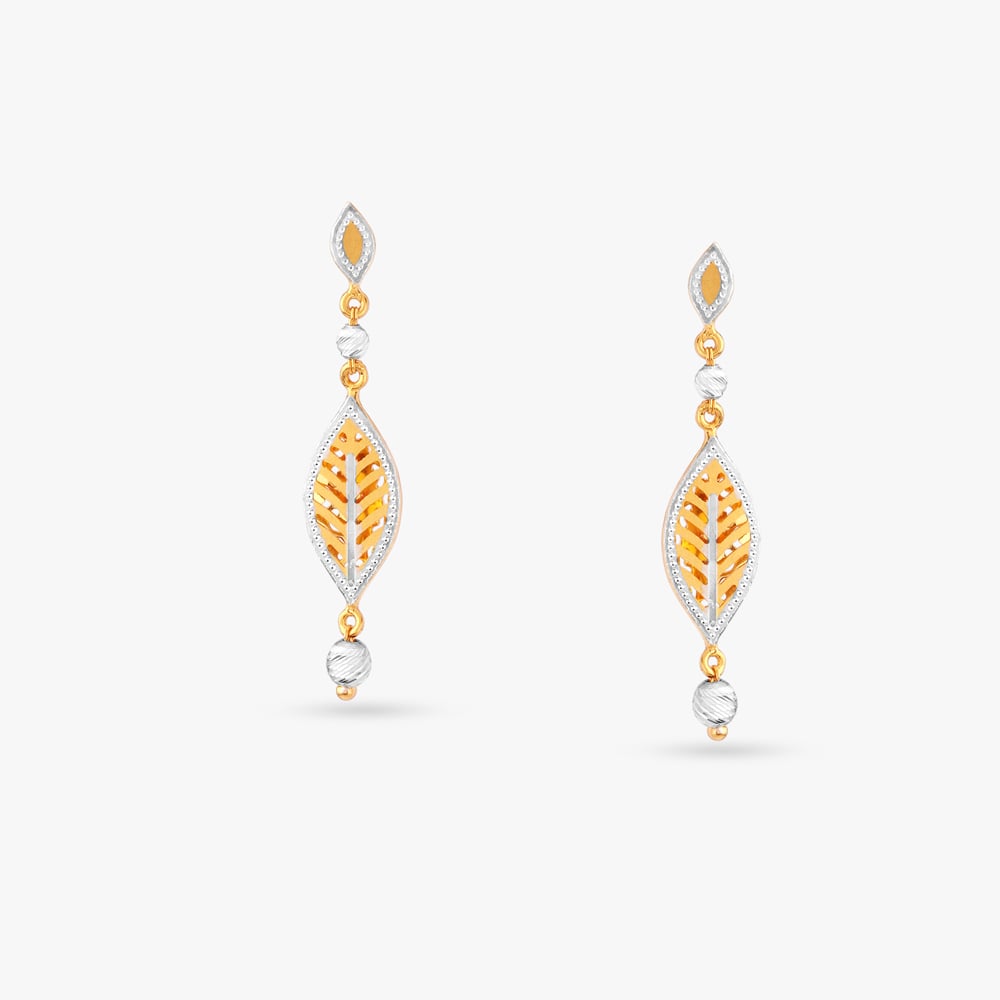 

Immaculate Leafy Drop Earrings