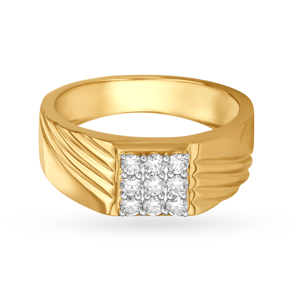 Fabulous Gold and Diamond Finger Ring for men,,hi-res image number null