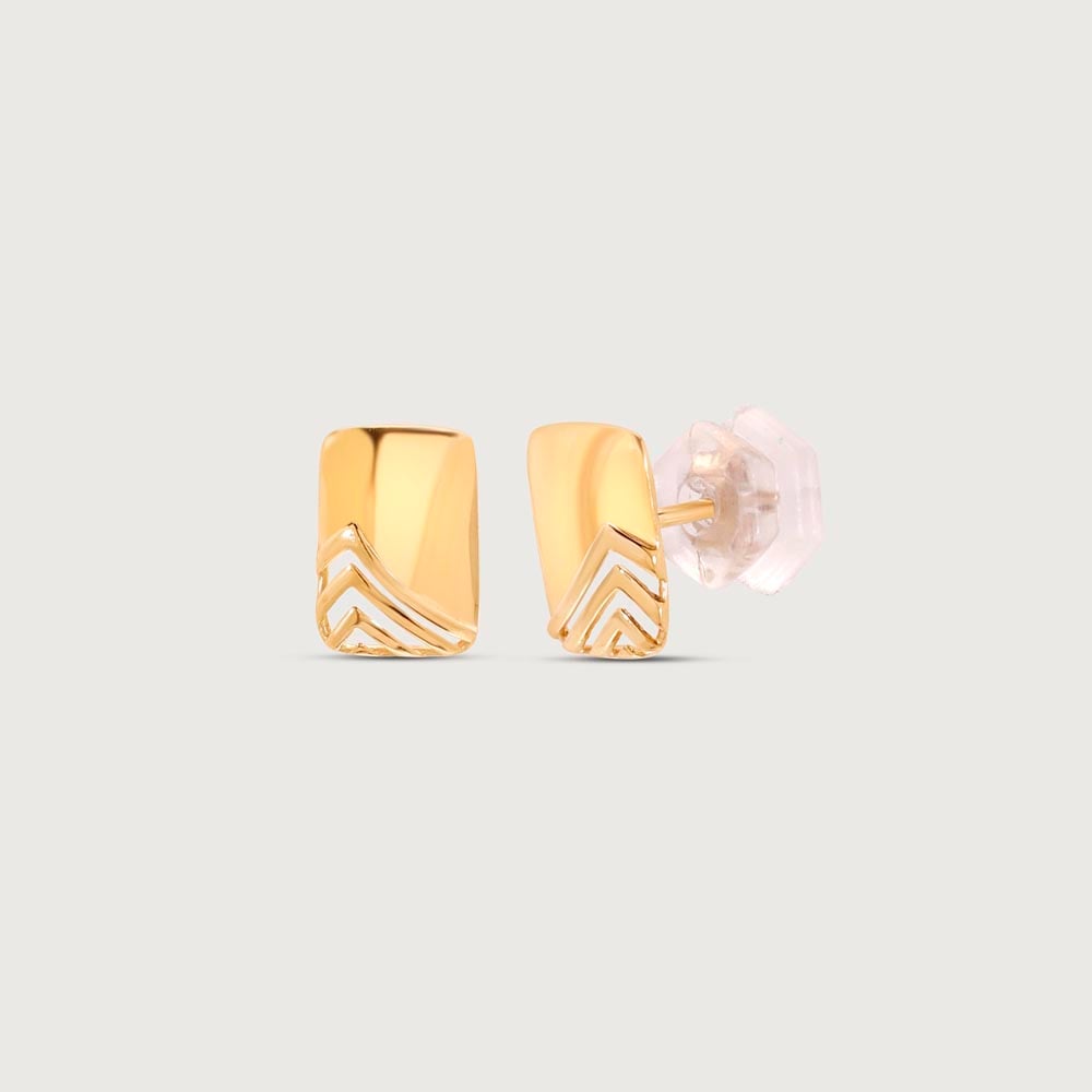 Sleek Rush Gold Stud Earrings,,hi-res image number null