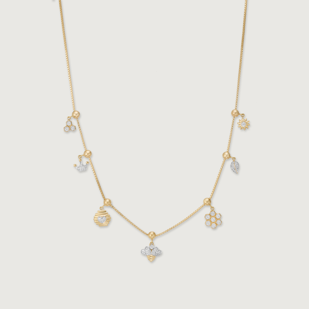 Honeybee Charm Diamond Necklace,,hi-res image number null