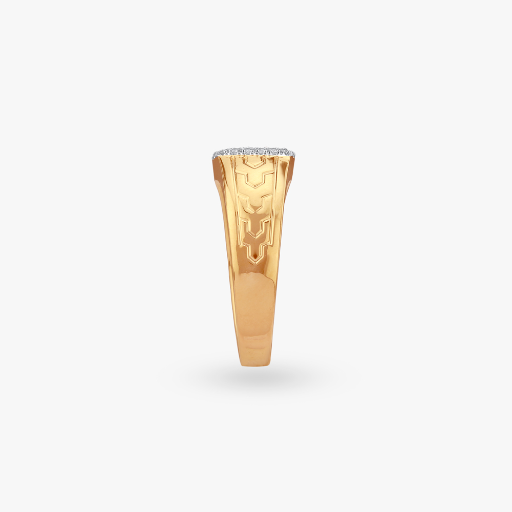 Regal Grid Diamond Ring for Men,,hi-res image number null
