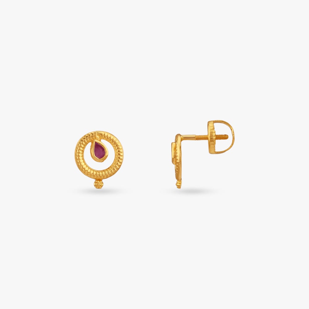 Bold Spiral Ruby Pendant and Earrings Set,,hi-res image number null
