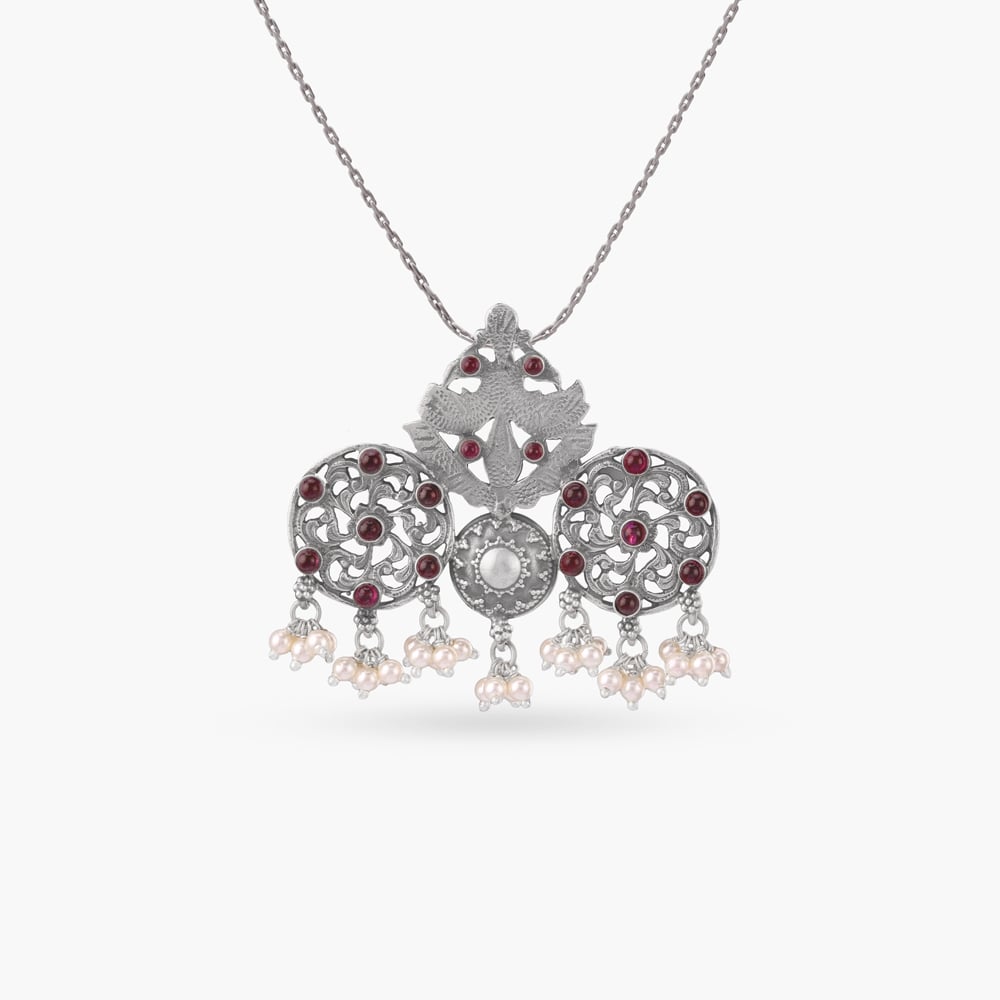 Sacred Bloom Silver Pendant,,hi-res image number null