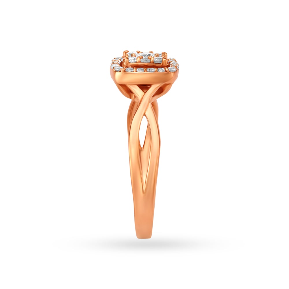 Geometric Square Design Diamond Finger Ring,,hi-res image number null