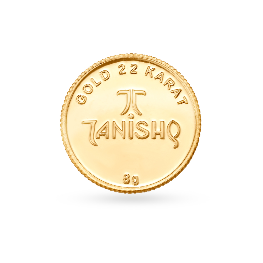 8 gram 22 Karat Gold Coin with Guru Nanak Design,,hi-res image number null