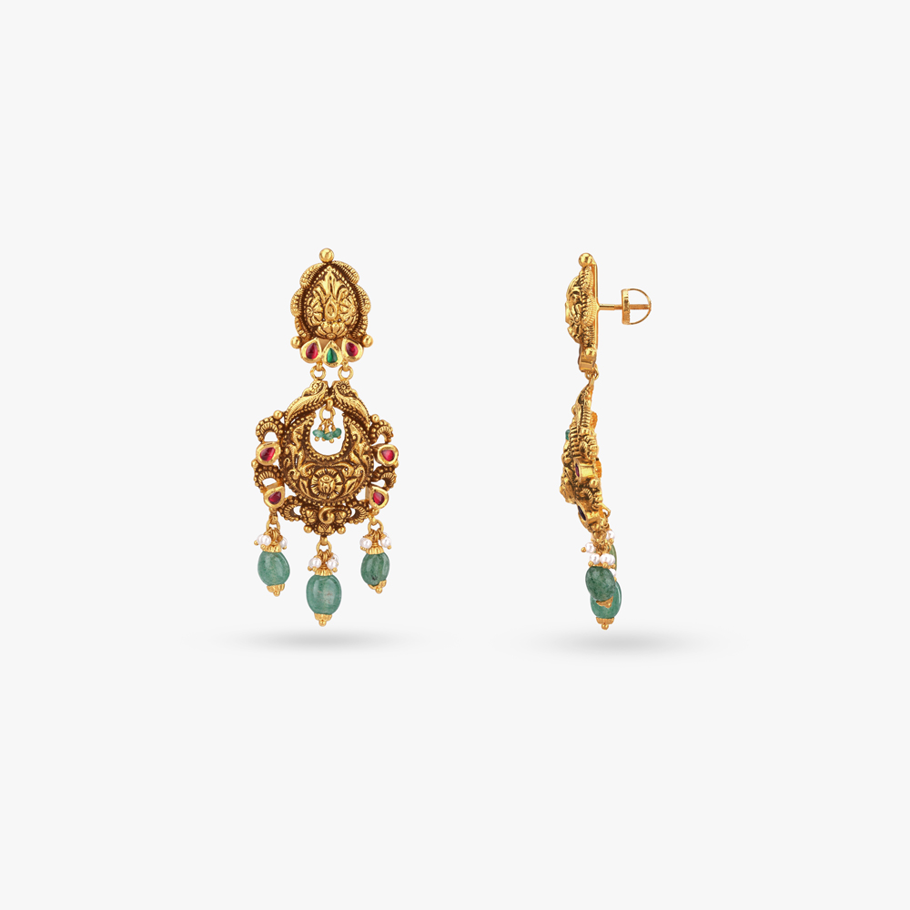Regal Heritage Gold Drop Earrings,,hi-res image number null