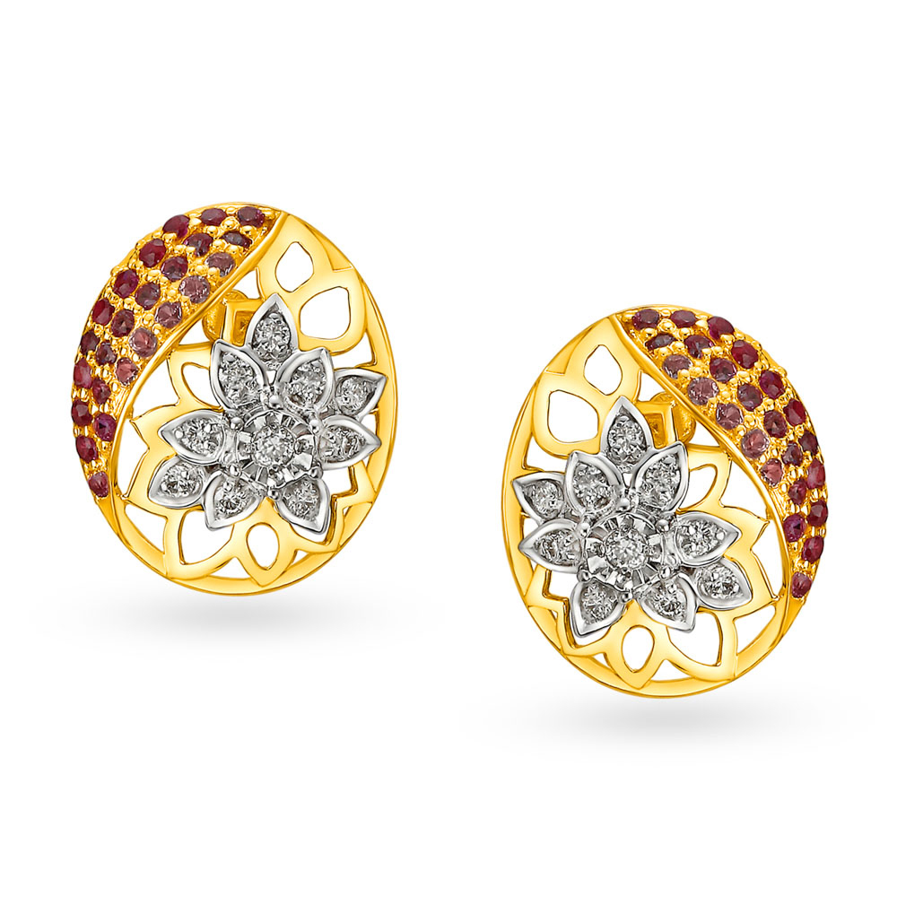 Valeria Floral Pendant Earrings Set,,hi-res image number null