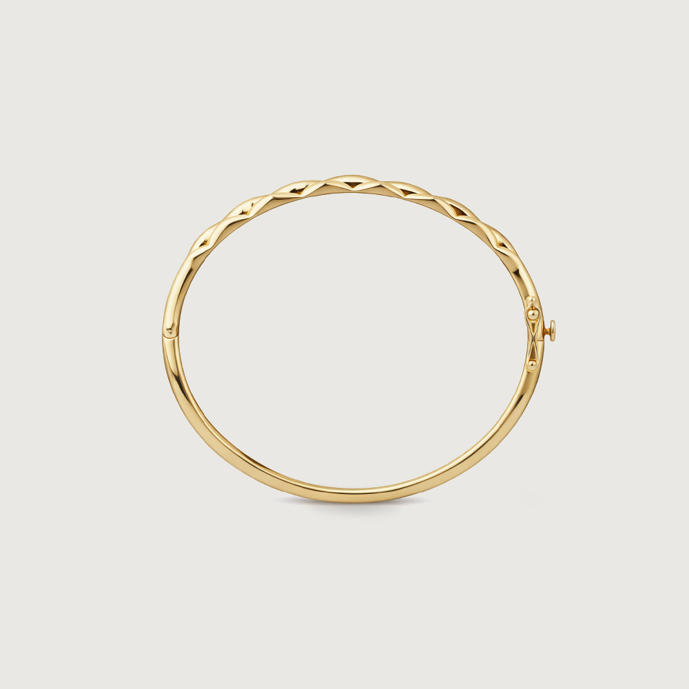 Elegant Twisted Gold Bangle,,hi-res image number null