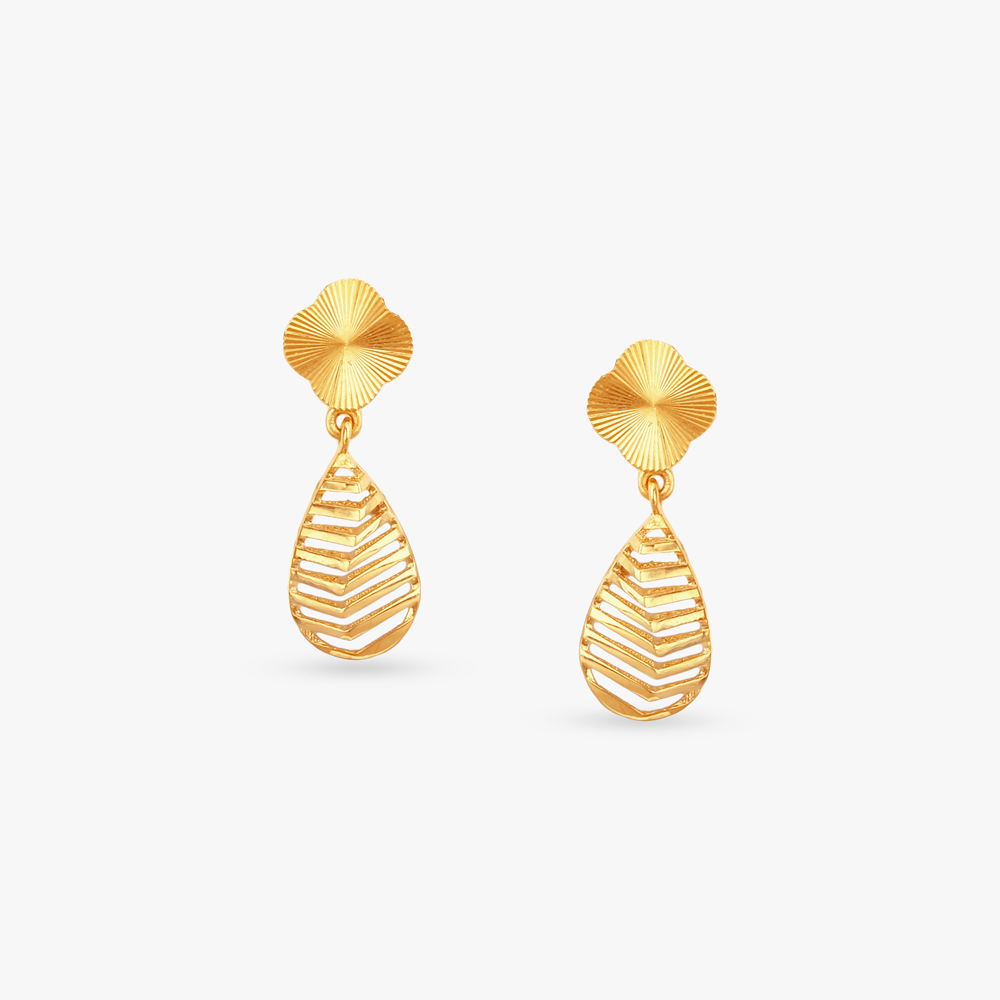 

Palm Glow Gold Drop Earrings