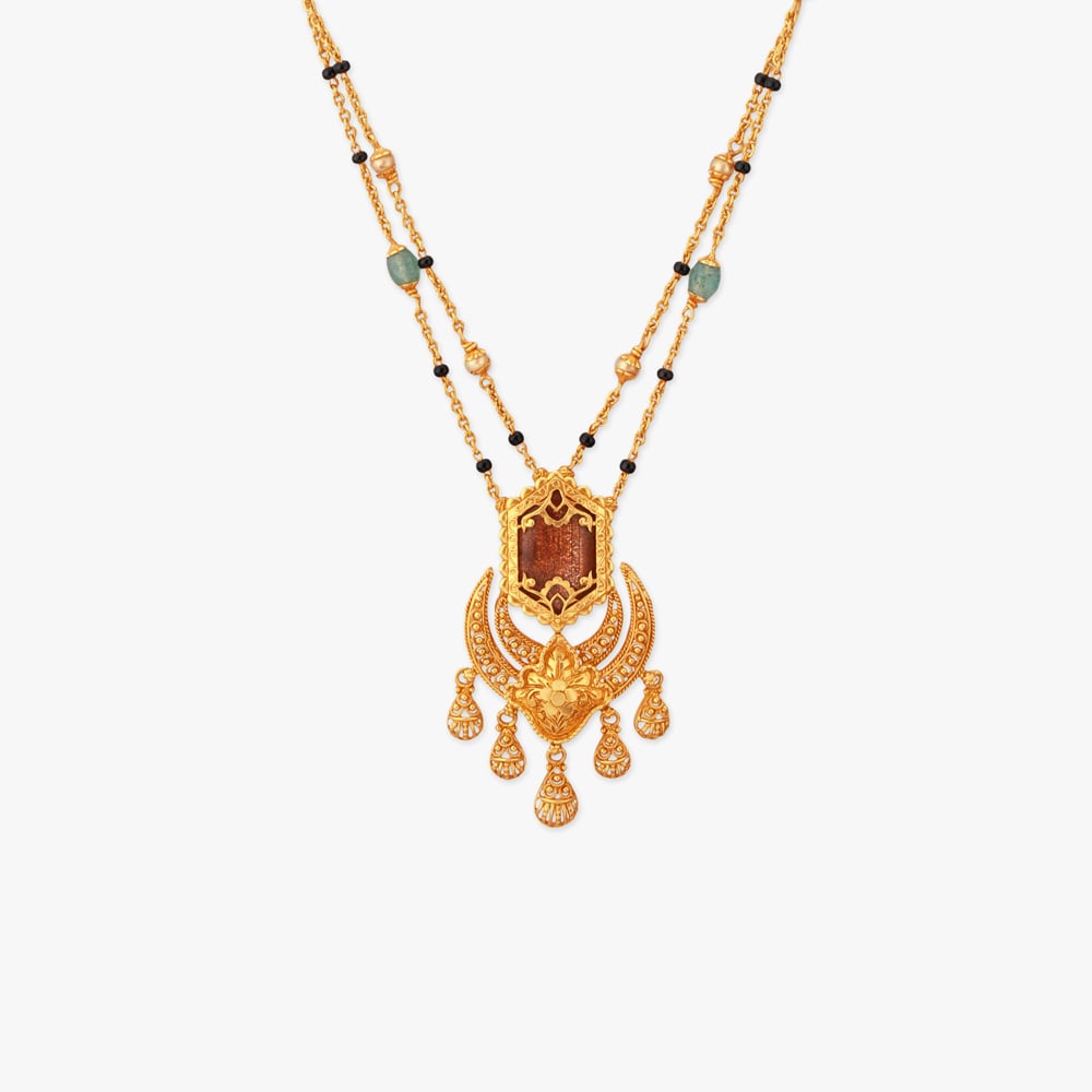 Sunlit Vows Gold Mangalsutra,,hi-res image number null