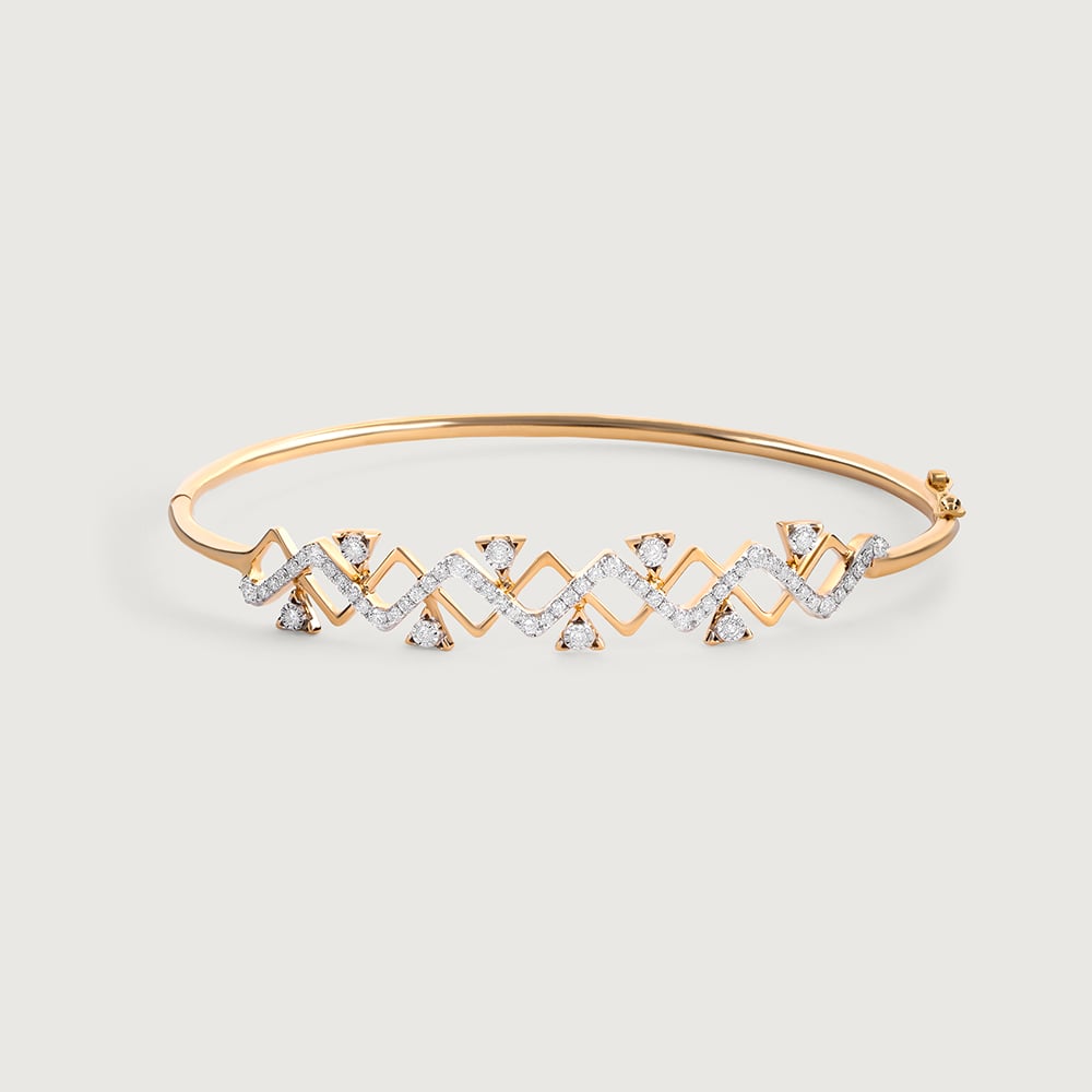 Lippan Sparkle Gold & Diamond Bangle,,hi-res image number null