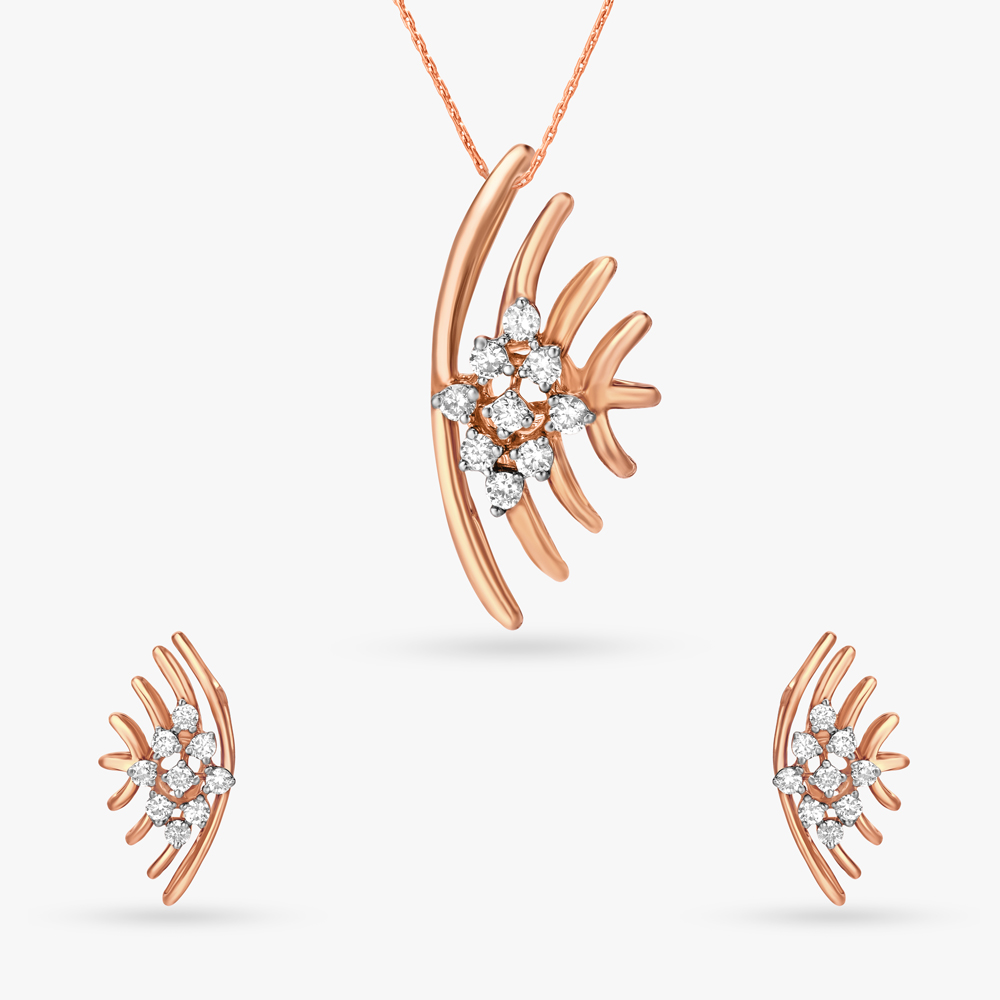 Petite Brilliance Diamond Pendant and Earrings Set,,hi-res image number null