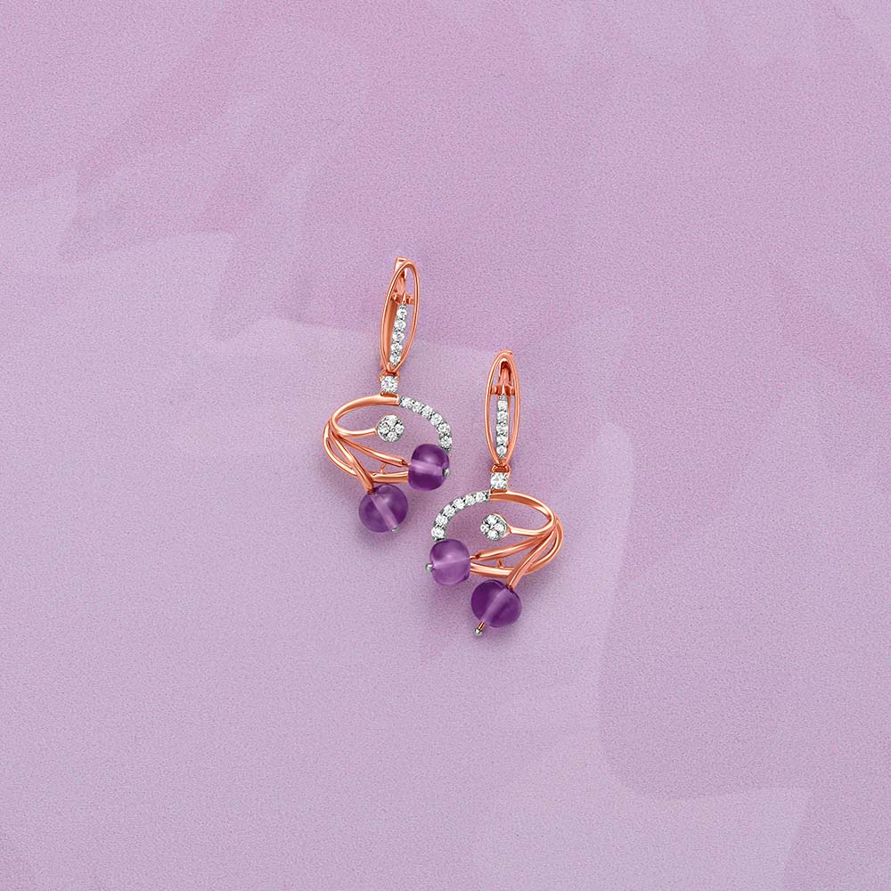 Serene Lilac Hoop Earrings,,hi-res image number null