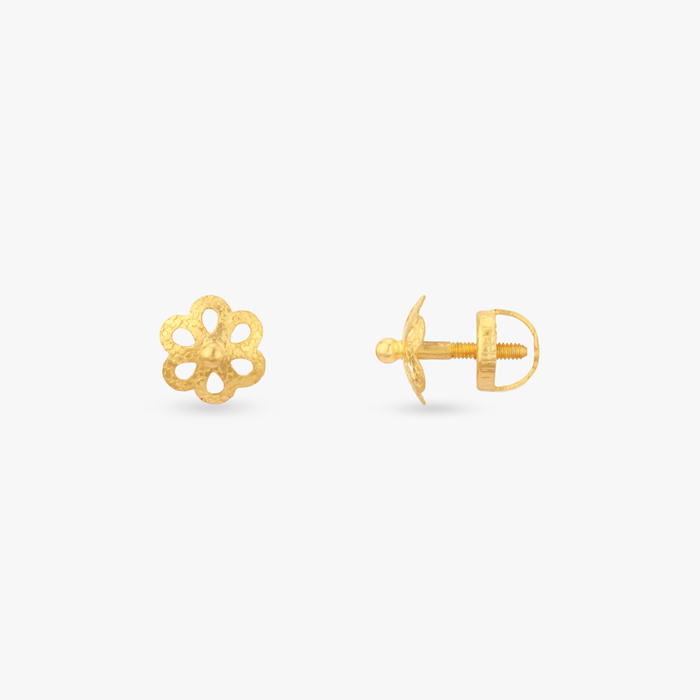 Little Blossom Gold Jhumka Earrings for Kids,,hi-res image number null