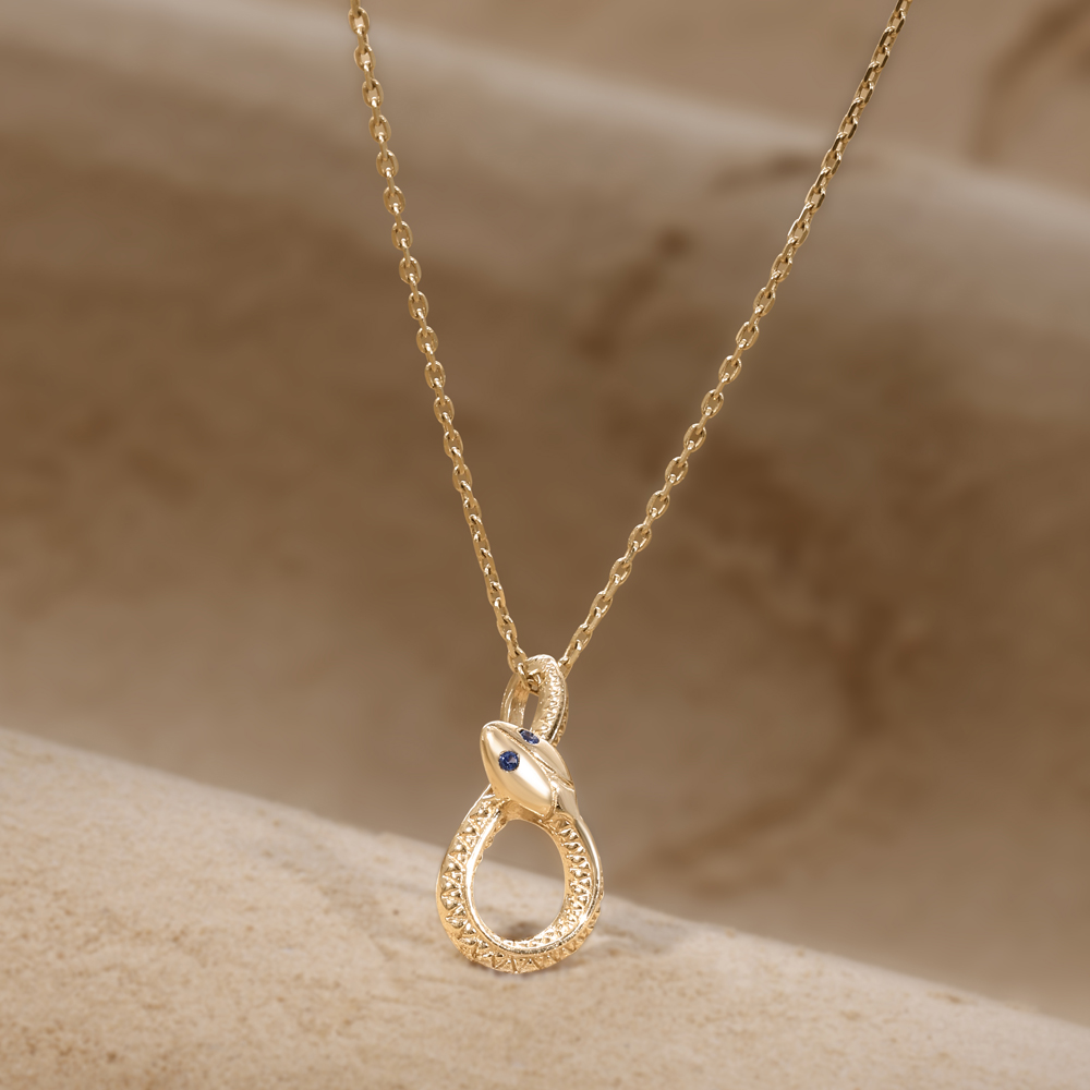 Serpent Flow Gold Pendant,,hi-res image number null