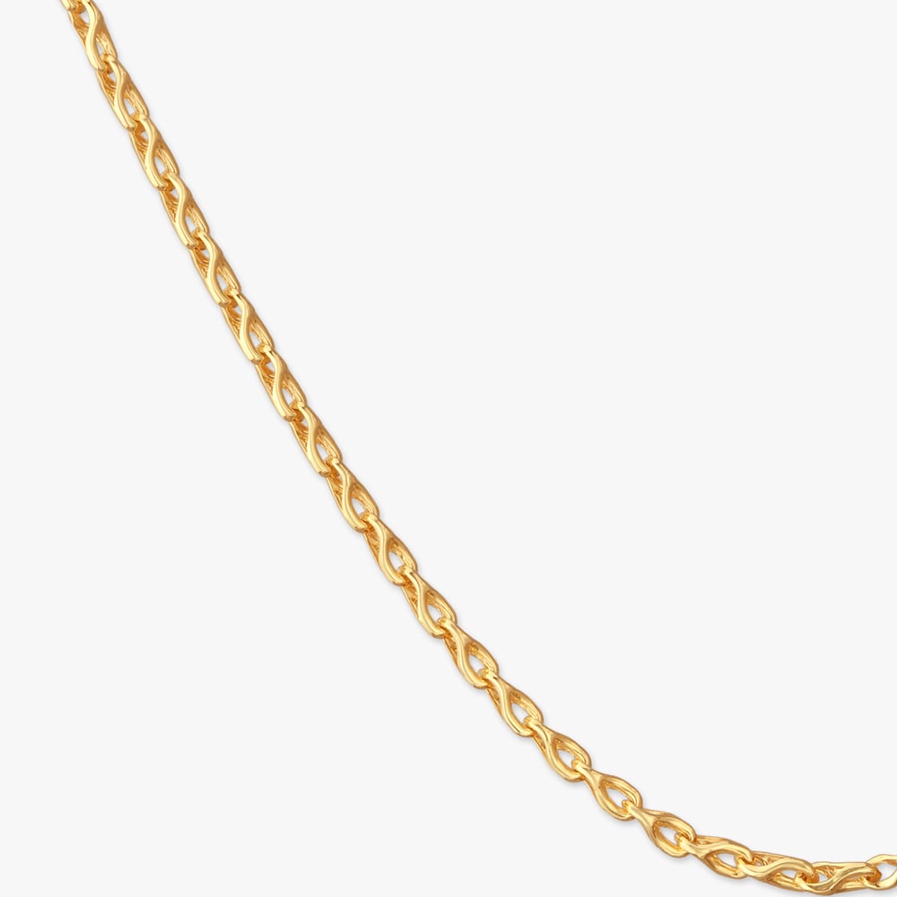 Mens 22 Karat Yellow Gold Interlocked Link Chain,,hi-res image number null