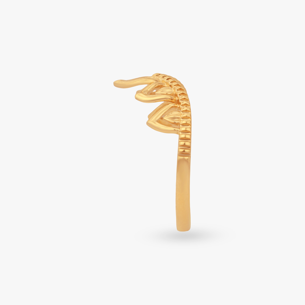 Lotus Crown Gold Ring,,hi-res image number null