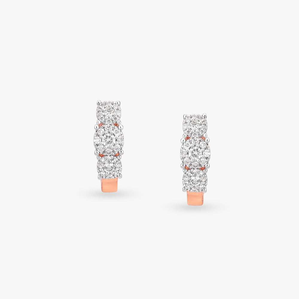 Starlit Trio Diamond Hoop Earrings,,hi-res image number null