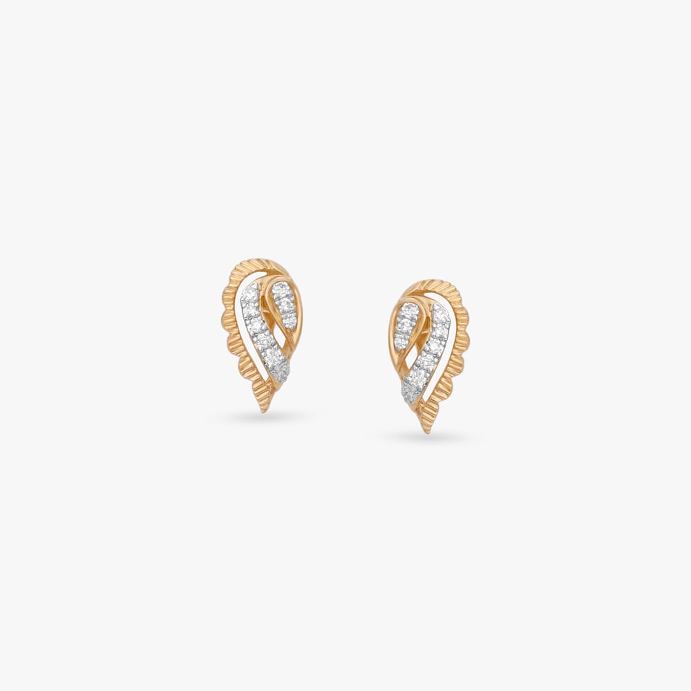 Twirl Gleam Diamond Stud Earrings,,hi-res image number null