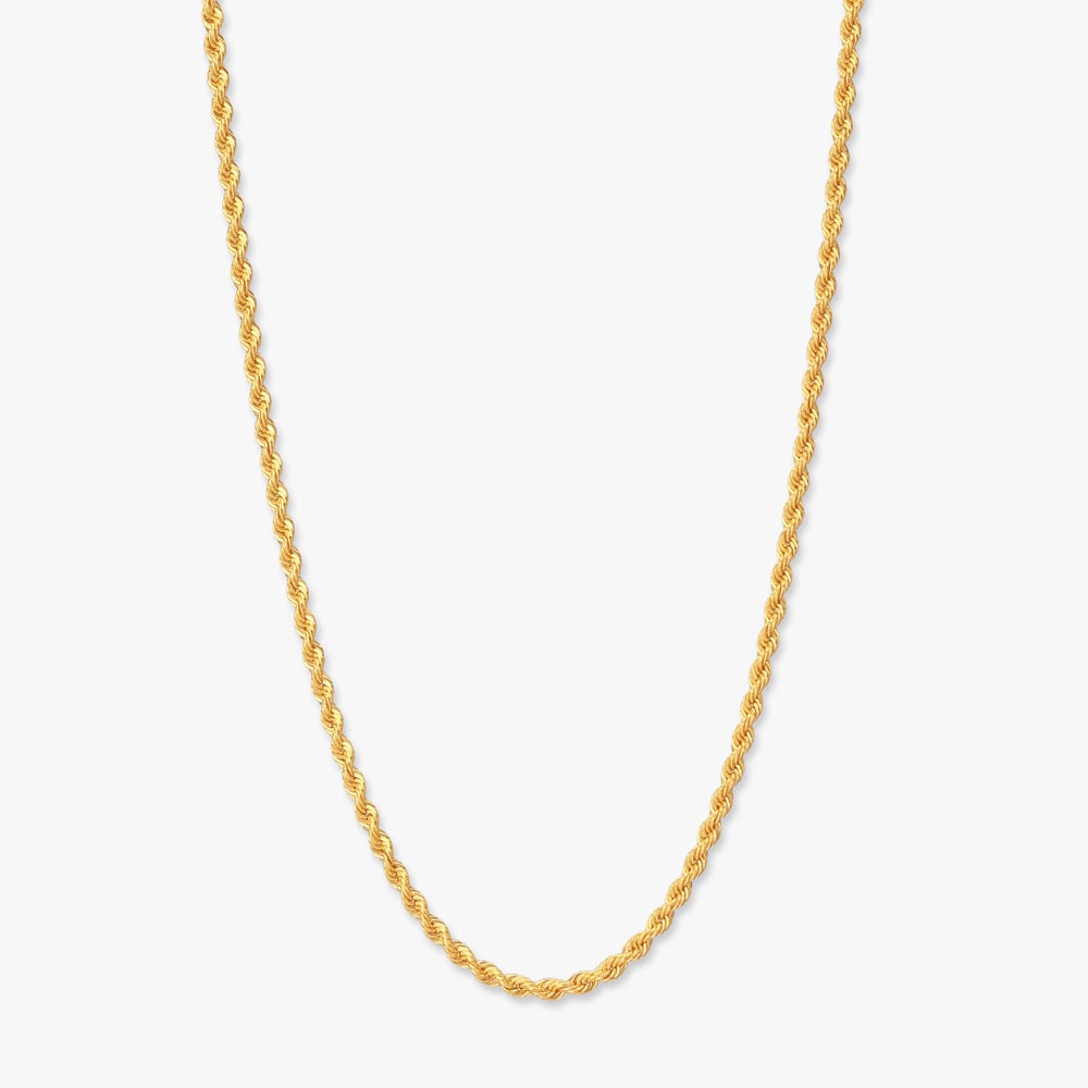 

Twisted Rope Gold Chain For Men