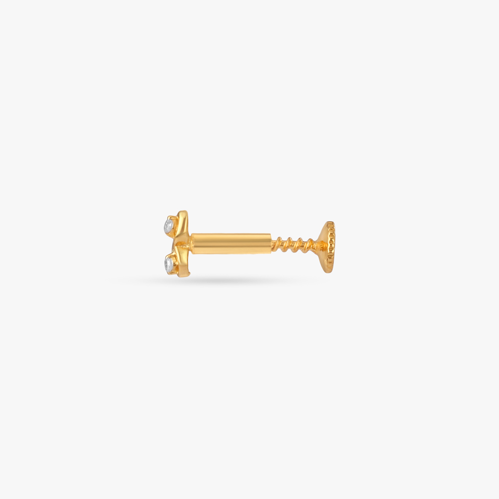 Infinite Spark Gold Nose Pin,,hi-res image number null