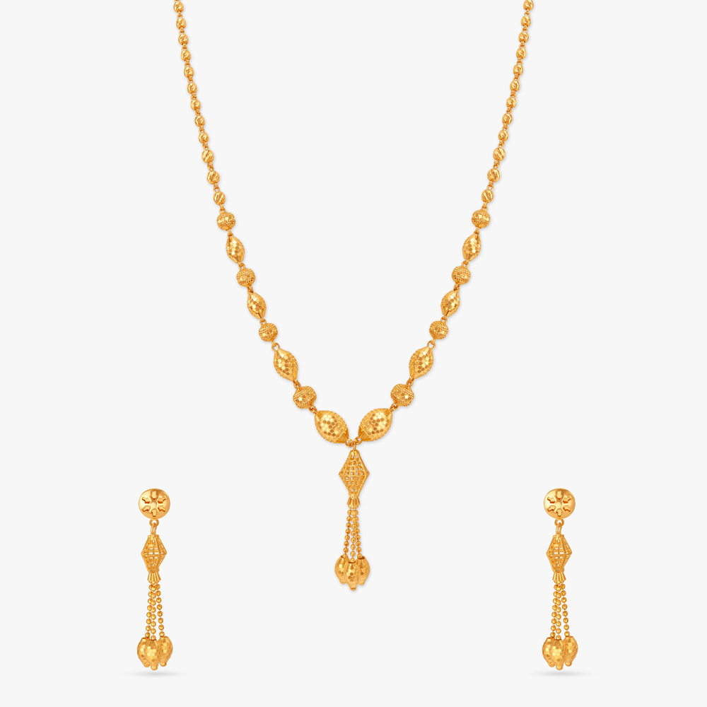 Stately Beads and Tassels Necklace Set,,hi-res image number null