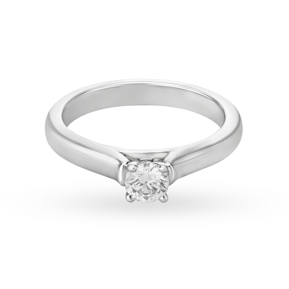 Dazzling Solitaire Platinum Finger Ring,,hi-res image number null