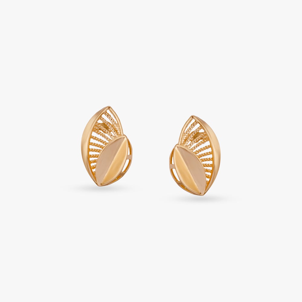 

Radiant Arc Gold Stud Earrings