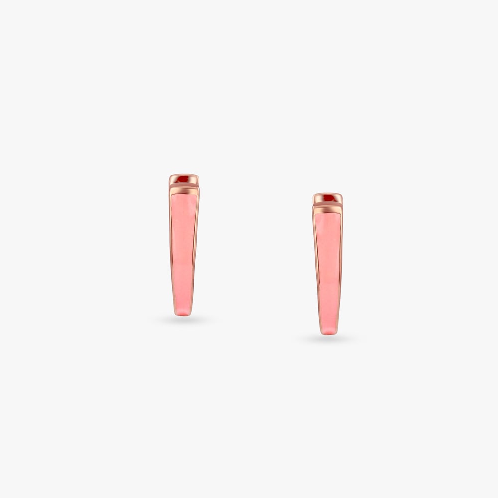 Coral Flip Diamond Hoop Earrings,,hi-res image number null