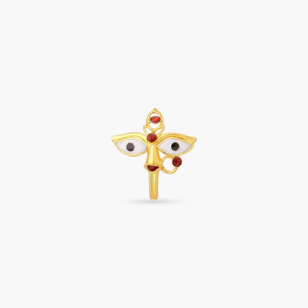 Divine Devi Gold Nose Pin,,hi-res image number null