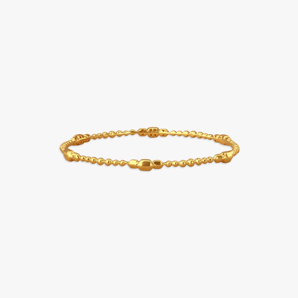 

Geo Bead Gold Bangle