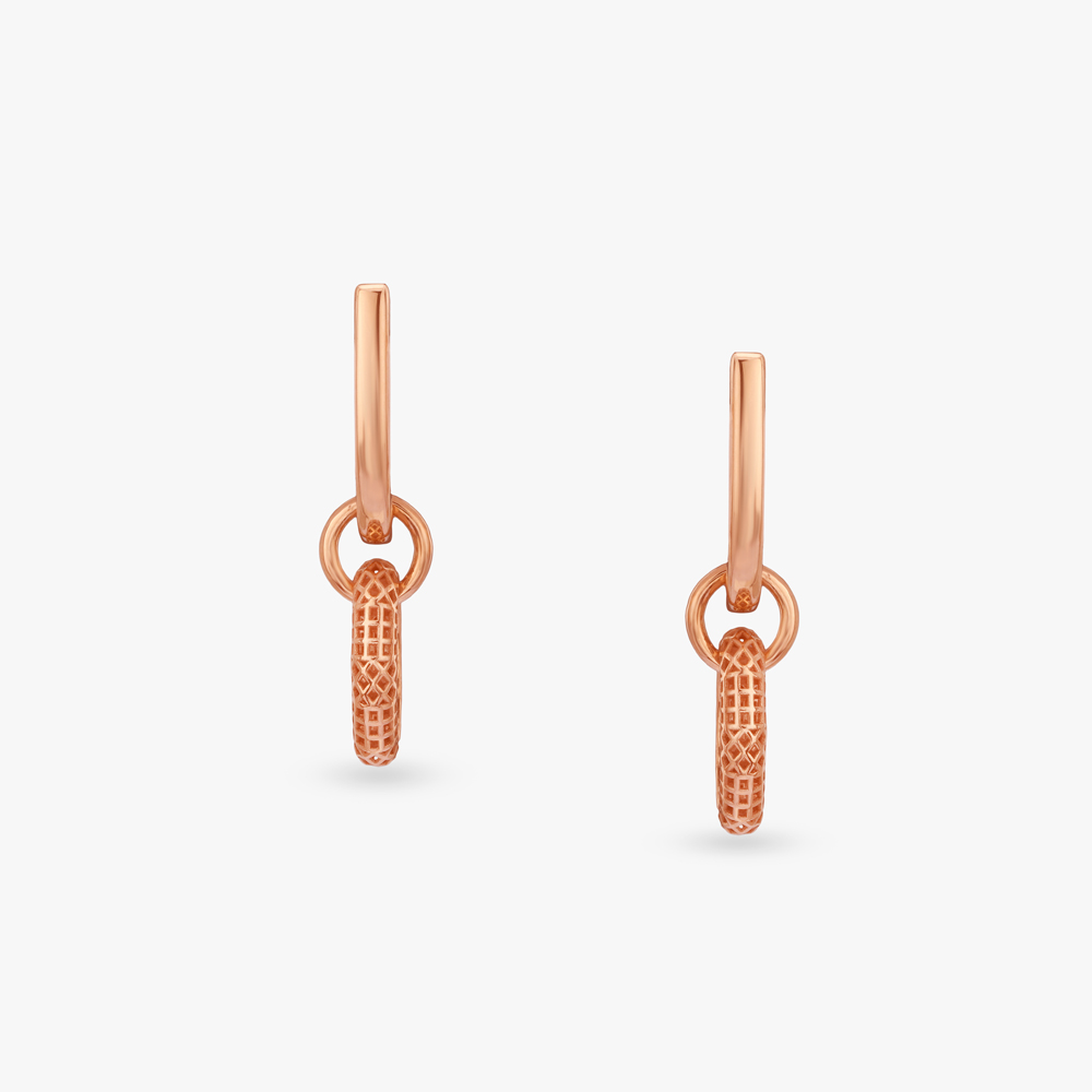 Oval Charm Gold Hoop Earrings,,hi-res image number null
