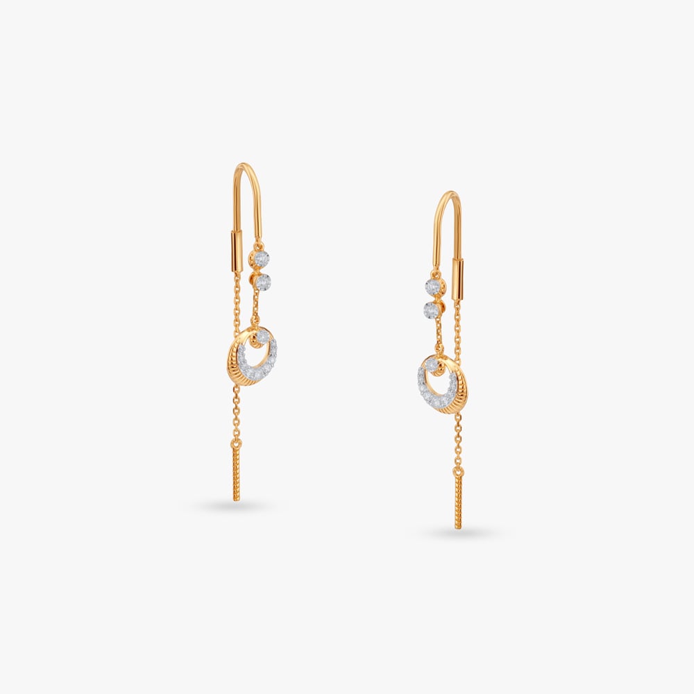 

Halo Drift Diamond Drop Earrings