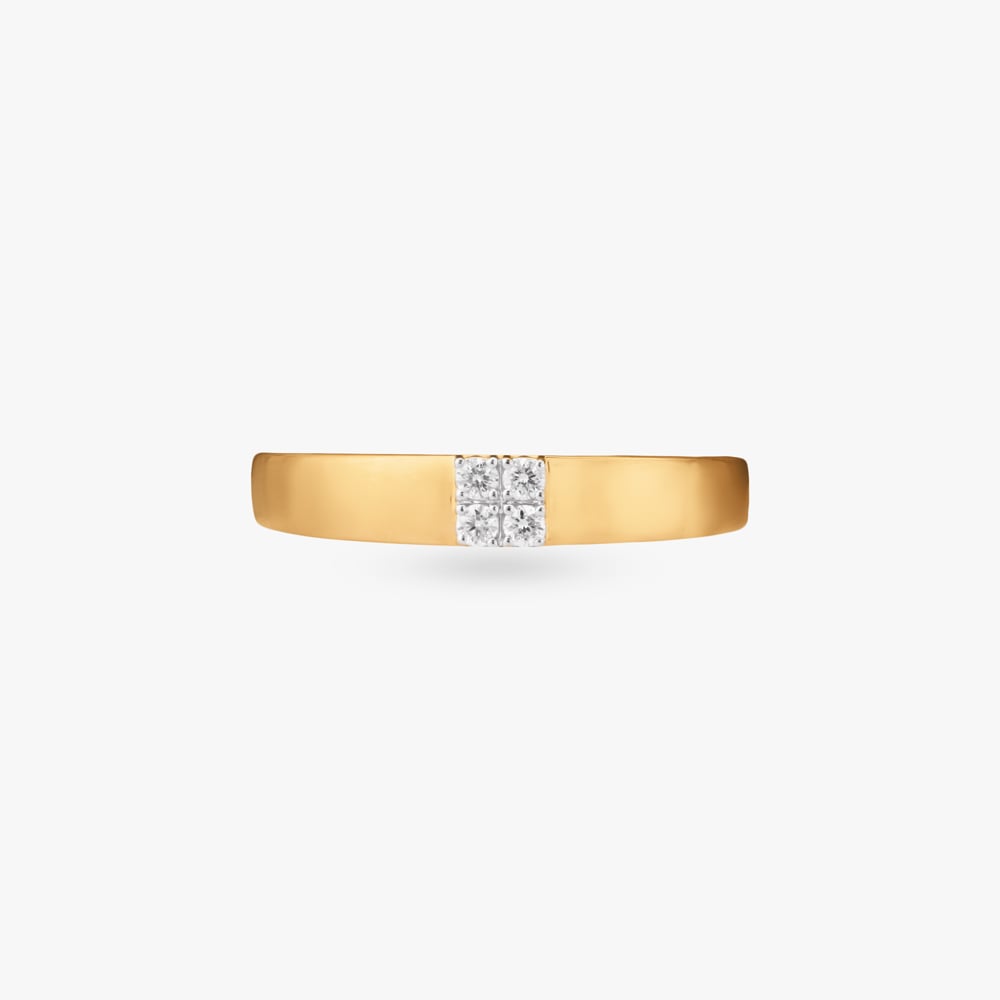 Sleek 4 Stone Geometric Diamond Ring,,hi-res image number null