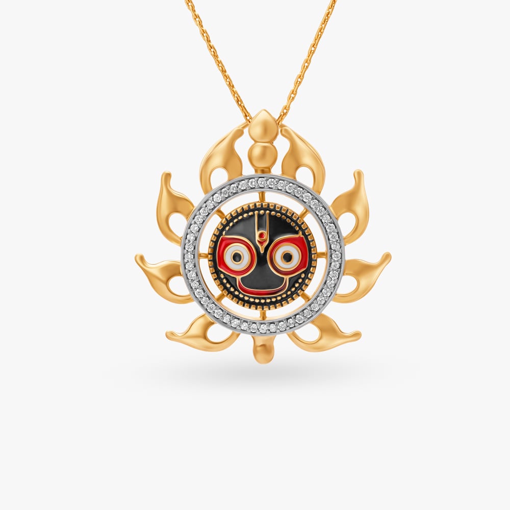 Neel Chakra Lord Jagannath Diamond Pendant,,hi-res image number null