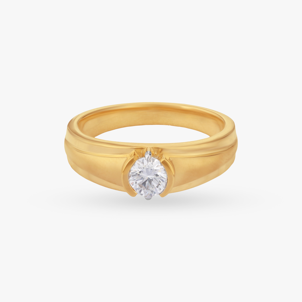 Forever Arc Solitaire Ring for Men,,hi-res image number null
