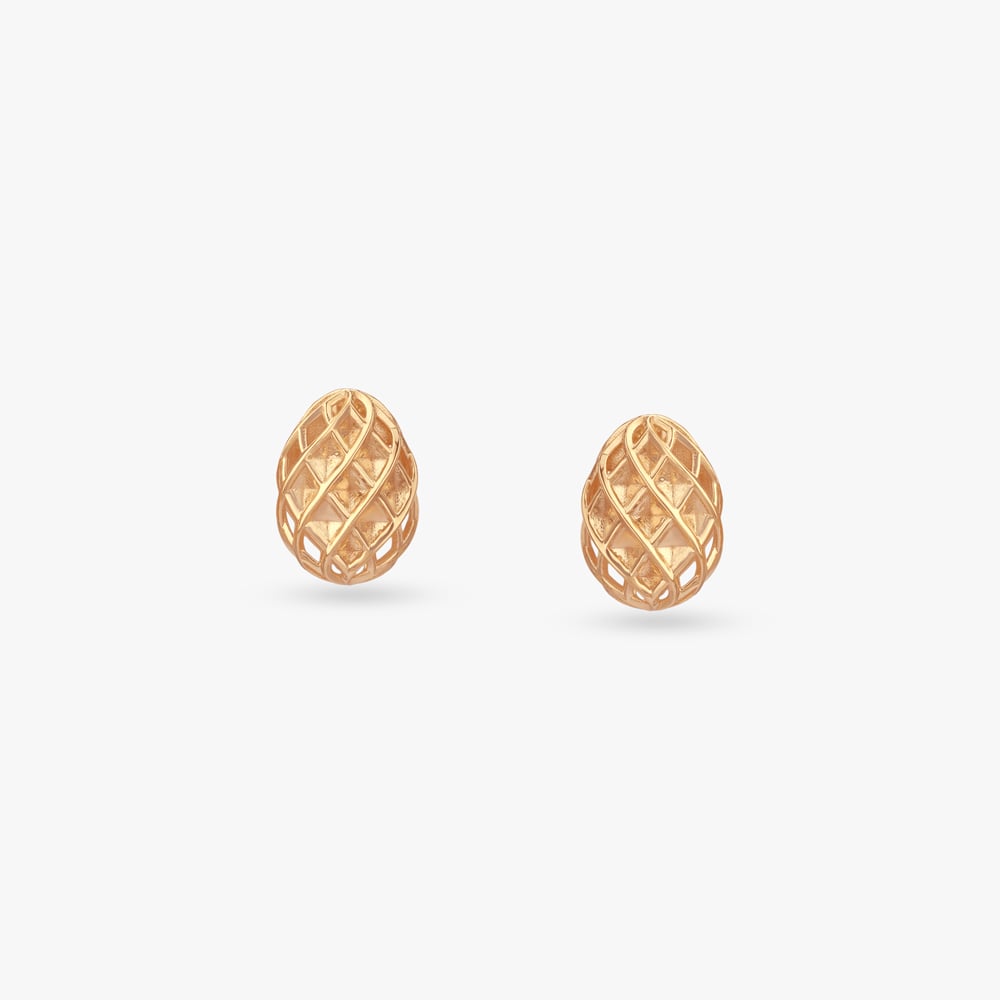 Radiant Weave Gold Pendant and Earrings Set,,hi-res image number null