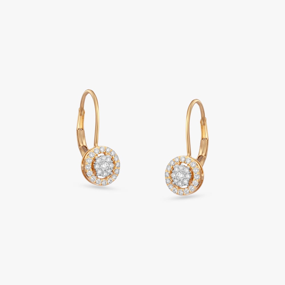 Halo Swing Diamond Hoop Earrings,,hi-res image number null