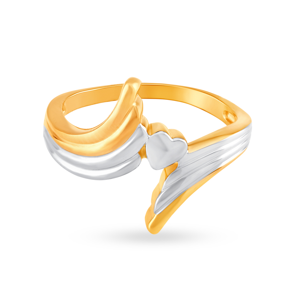Darling 22 Karat Yellow Gold Heart Finger Ring,,hi-res image number null