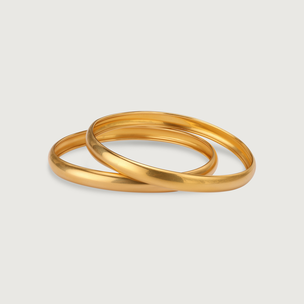 22KT Yellow Gold Sublime Minimal Bangles,,hi-res image number null