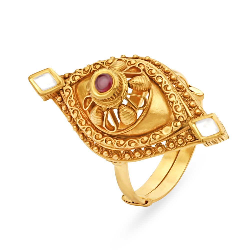 Tanishq antique cheap gold rings