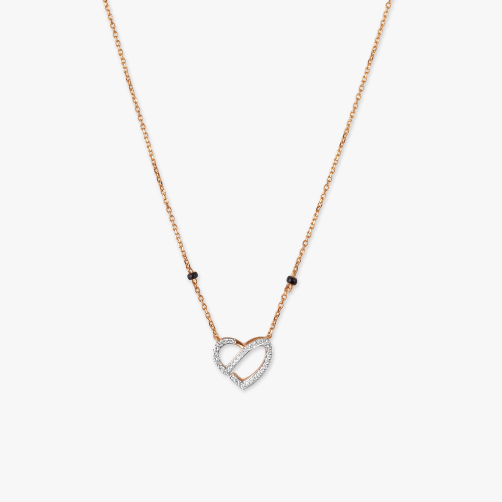 Nested Heart Diamond Mangalsutra,,hi-res image number null