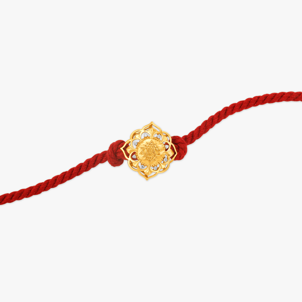 Blooming Nitya Pushta Diamond Rakhi Pendant,,hi-res image number null