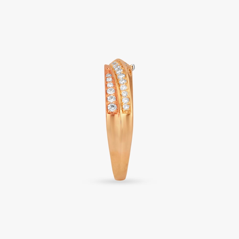 Sculpted Sweep Diamond Finger Ring,,hi-res image number null